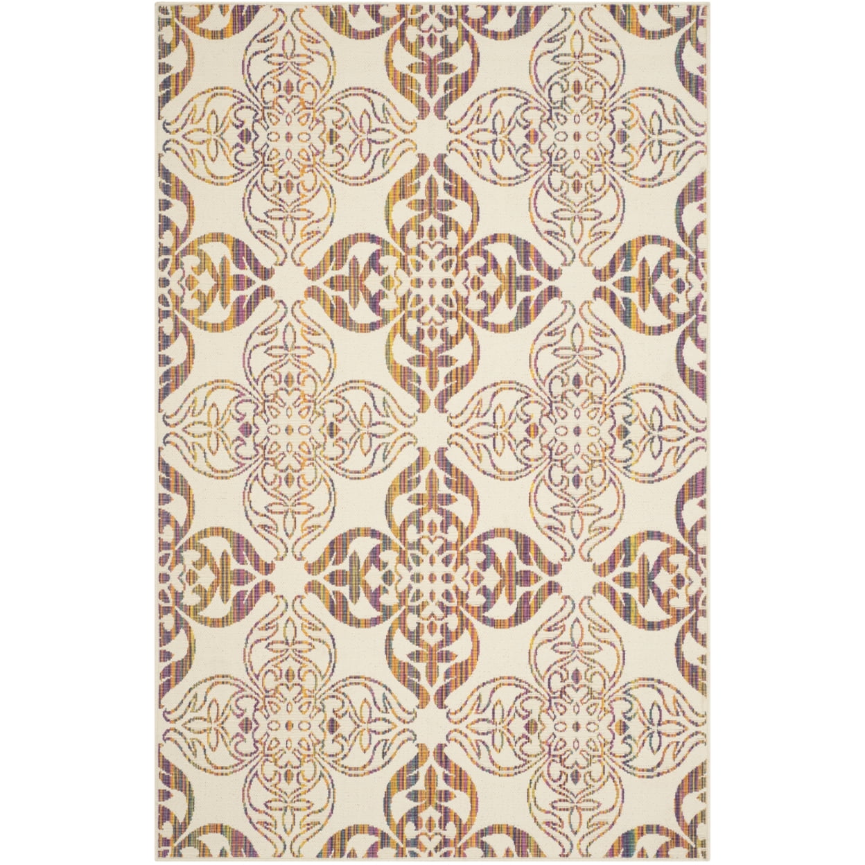 Havana Multicolor Synthetic Rectangular Indoor/Outdoor Rug