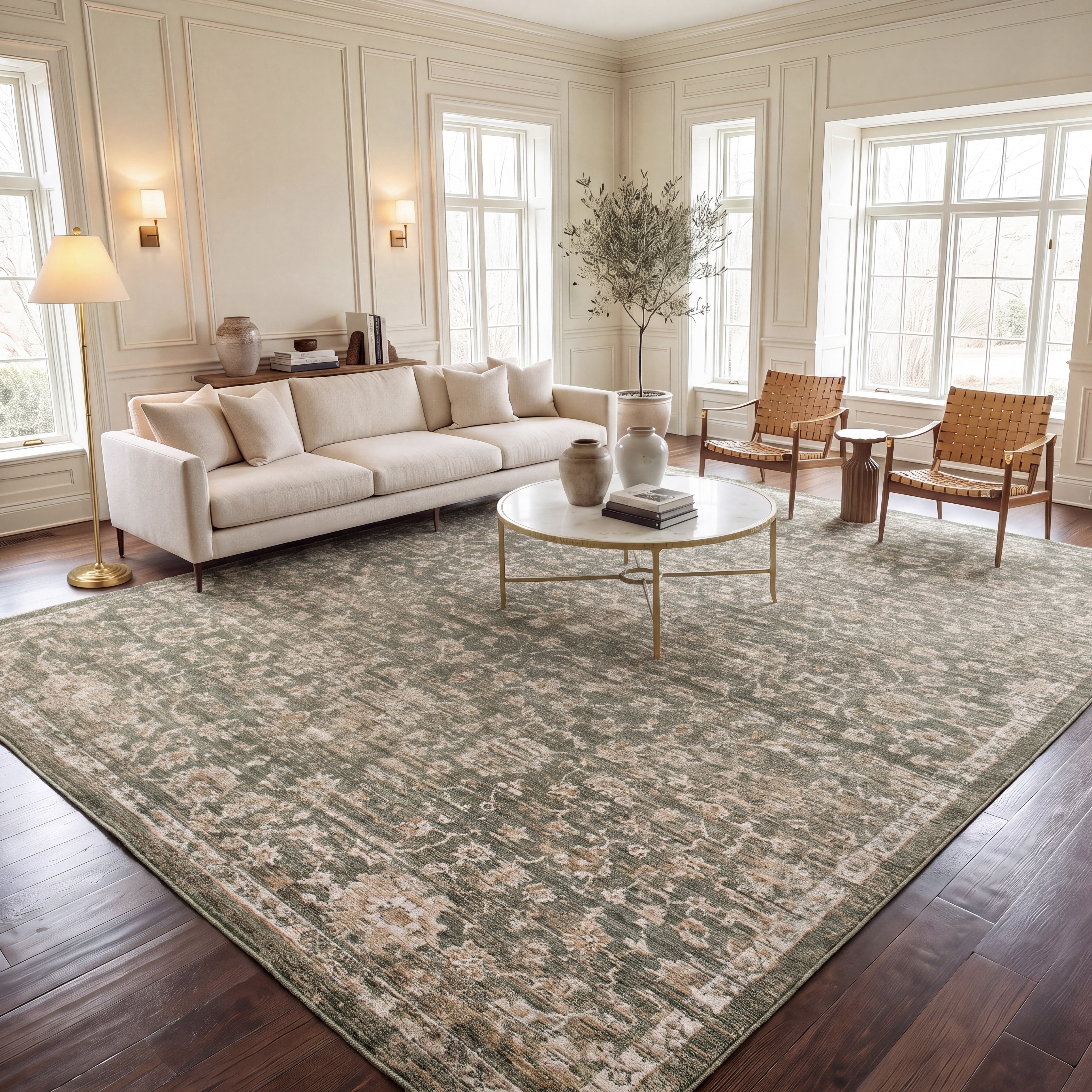 Safavieh Hazel Cebrail Oriental Area Rug, Green/Beige, 2' x 3'