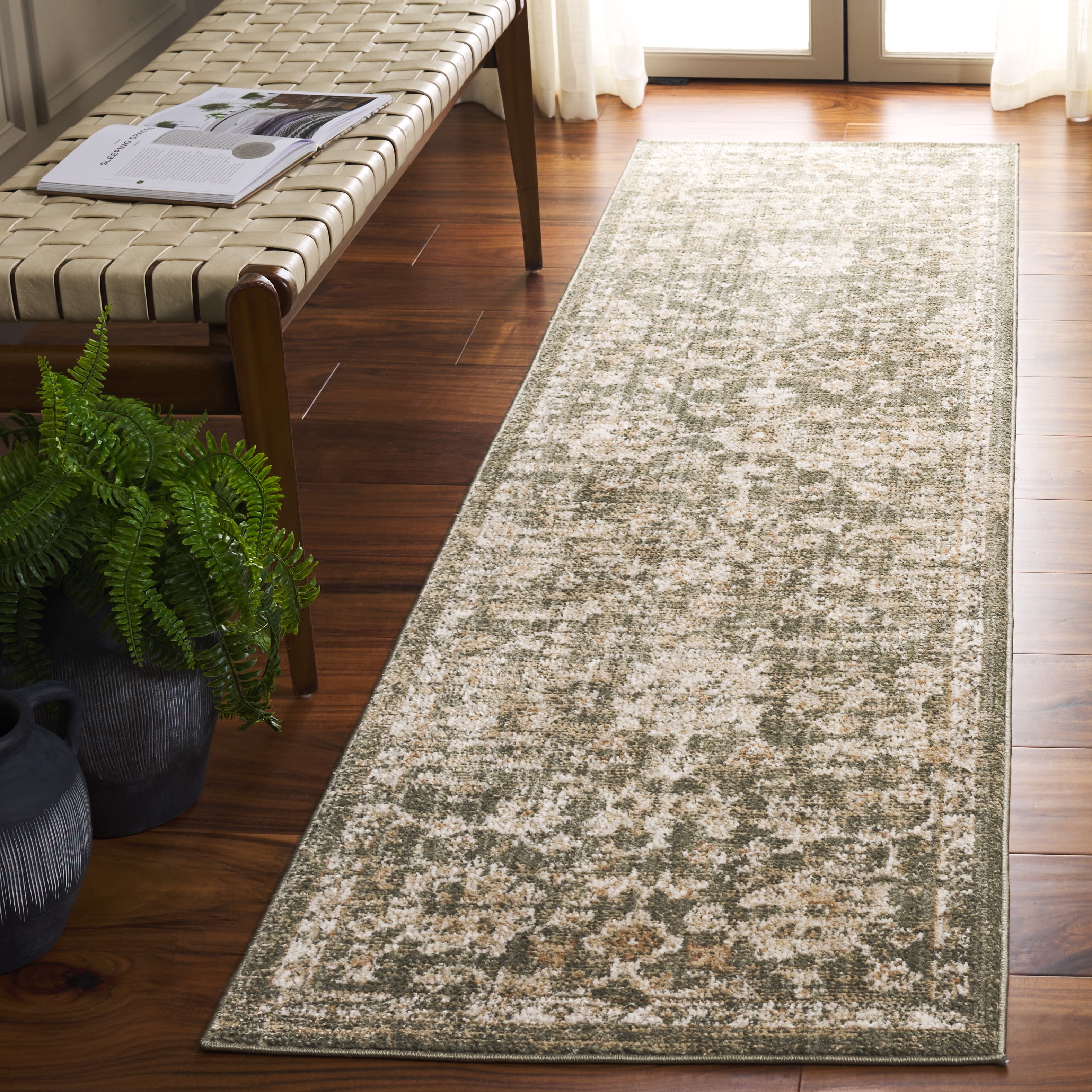 Safavieh Hazel Cebrail Oriental Runner Rug, Green/Beige, 2'2" x 5'