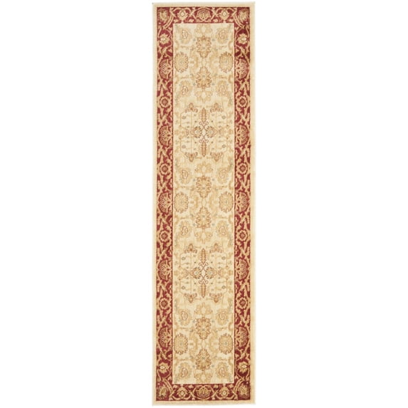 Traditional Rug - Heirloom -Creme/Red-Color:Creme/Red,Design:Traditional,Shape:Runner,Size:2'3" x 8'