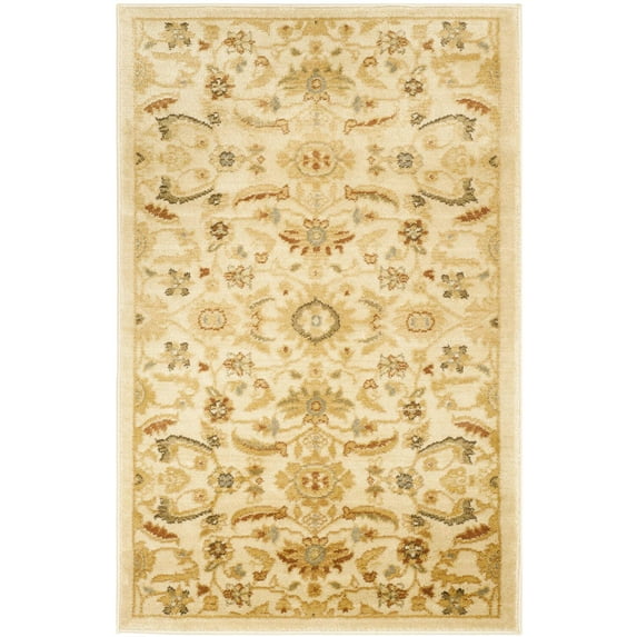 Traditional Rug - Heirloom Polypropylene, 2850Gr/Sqm -Creme/Gold-Color:Creme/Gold,Design:Traditional,Shape:Accent,Size:2'6" x 4'
