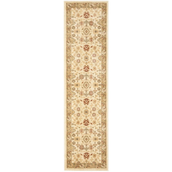 Traditional Rug - Heirloom -Cream/Green-Color:Cream/Green,Design:Traditional,Shape:Runner,Size:2'3" x 8'