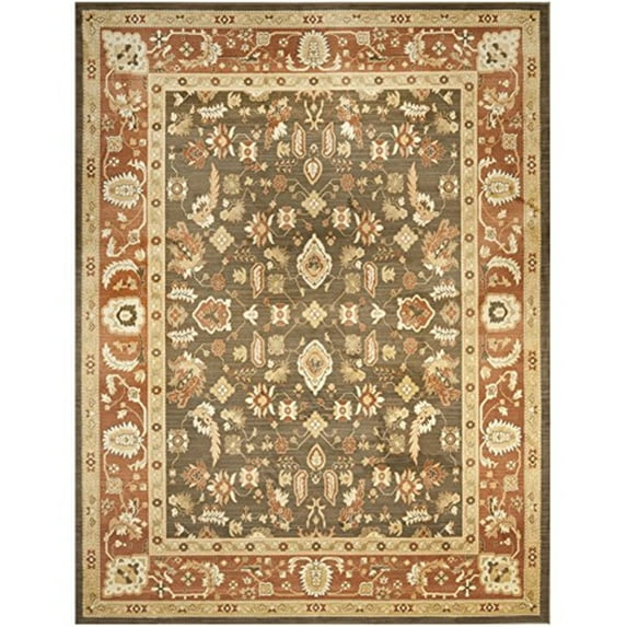 Traditional Rug - Heirloom Polypropylene, 2850Gr/Sqm -Brown/Rust Style-C-Color:Brown/Rust,Design:Traditional,Shape:Small Rectangle,Size:5' 7''L x 4'W