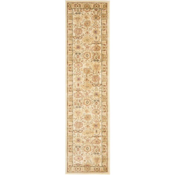 Traditional Rug - Heirloom -Cream/Green-Color:Cream/Green,Design:Traditional,Shape:Runner,Size:2'3" x 8'