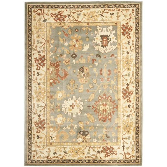 Traditional Rug - Heirloom -Blue/Creme-Color:Blue/Creme,Design:Traditional,Shape:Medium Rectangle,Size:5'3" x 7'6"
