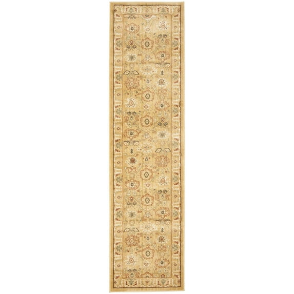 Traditional Rug - Heirloom Polypropylene, 2850Gr/Sqm -Gold/Gold-Color:Gold,Design:Traditional,Shape:Runner,Size:2'3" x 8'