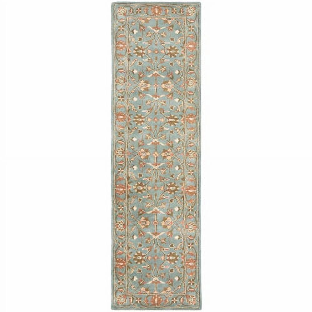 Heritage Blue Hand-Tufted Wool Runner Rug, 2'3" x 8'