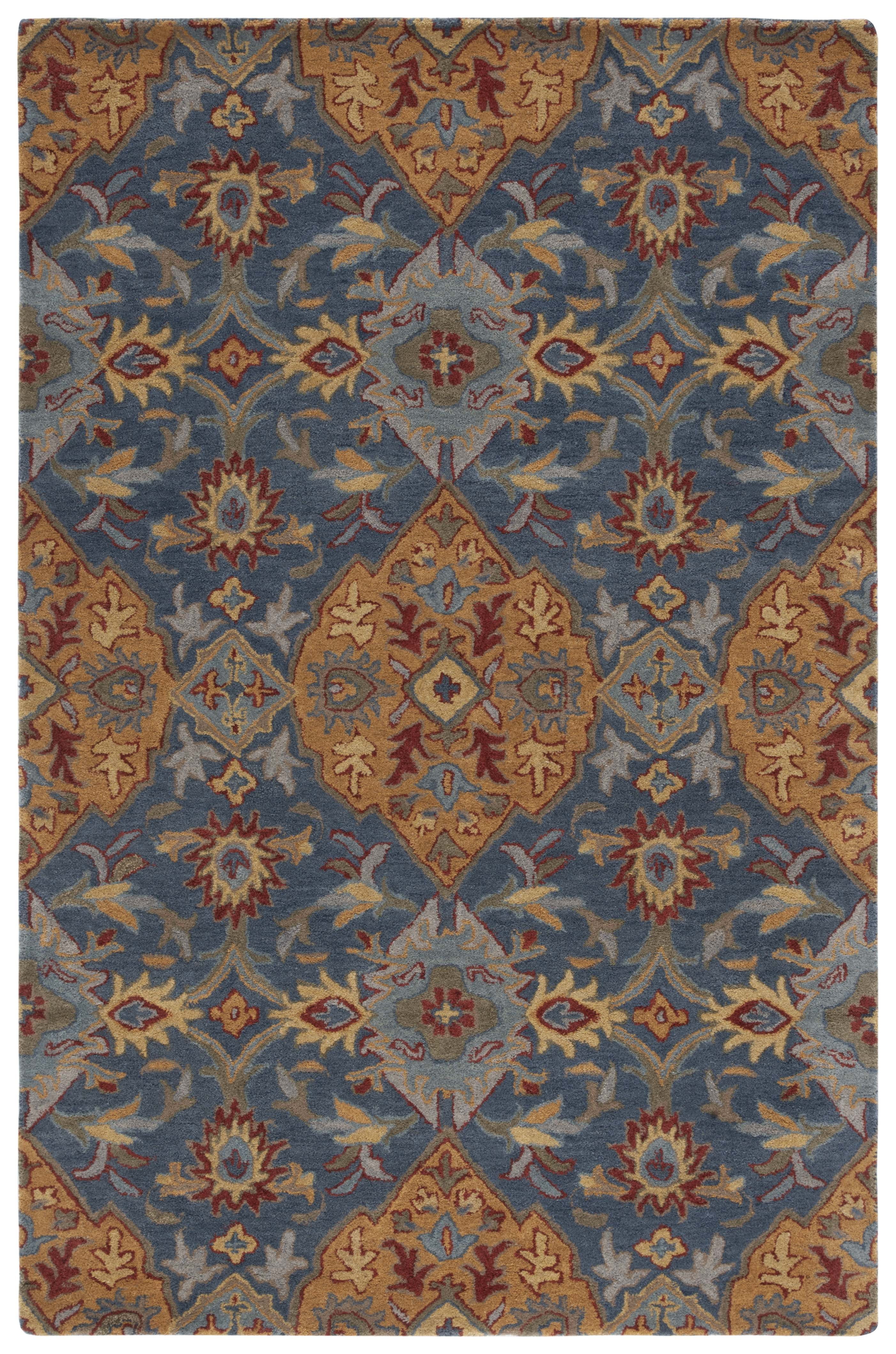 Luxe Heritage Navy & Gold 8' x 10' Hand-Tufted Wool Area Rug