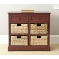 thumbnail image 1 of Safavieh Herman 2-Drawer Storage Unit with 4 Wicker Baskets, 1 of 4