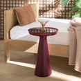 thumbnail image 1 of Safavieh Hikuma Modern Iron Round End Table, Black / Bordeaux, 1 of 7