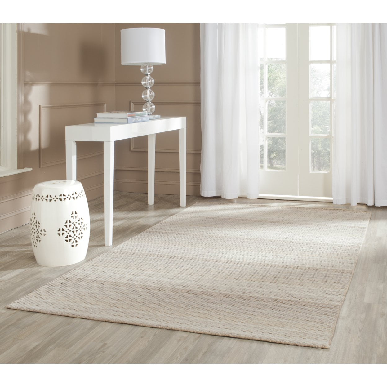 Himalaya Artisan Beige 6' x 9' Hand-Knotted Wool Area Rug