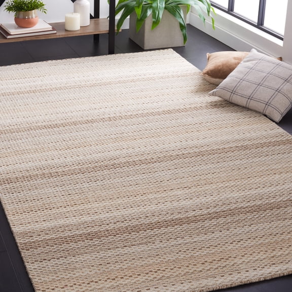 Safavieh Himalaya Whitaker Solid Wool Area Rug, Beige, 6' x 9'