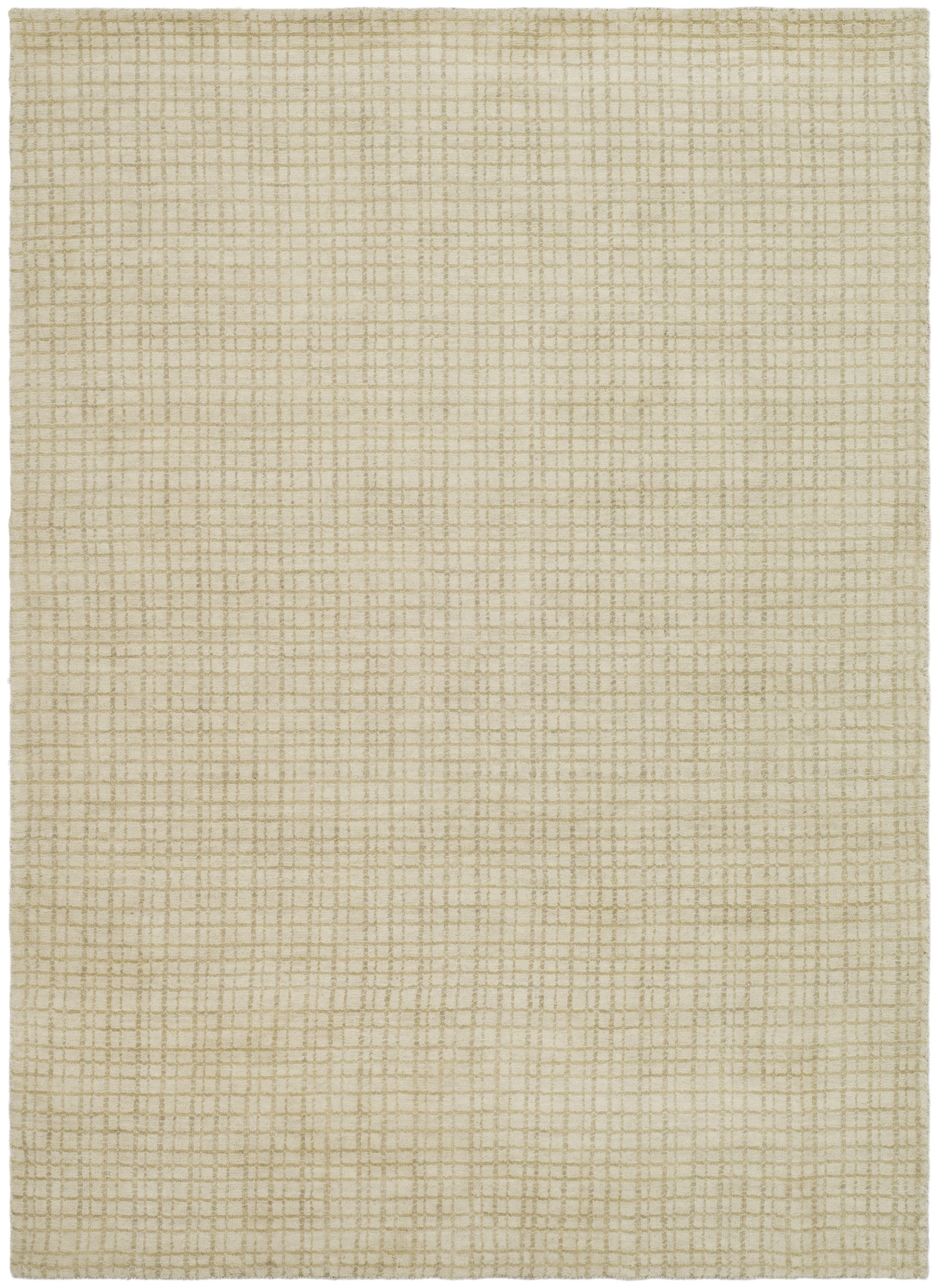 Himalaya Hand-Loomed Solid Beige Wool Area Rug 3' x 5'