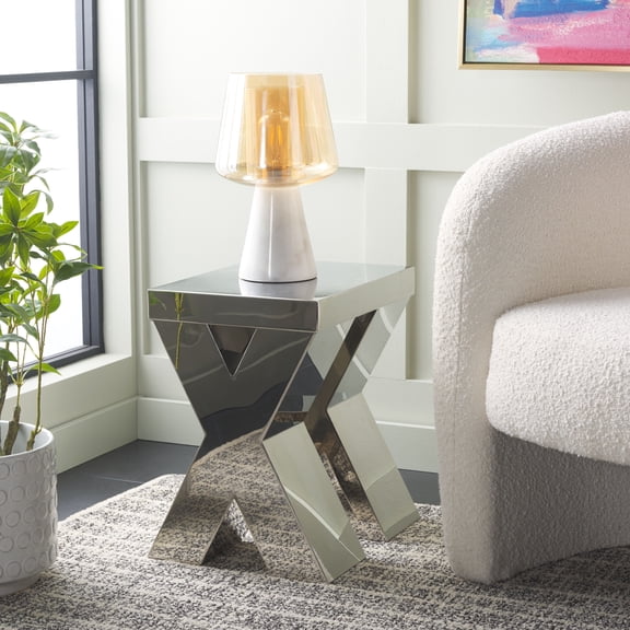 Safavieh Houston Modern Metal End Table, Silver