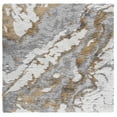 thumbnail image 1 of SAFAVIEH Horizon Konstantinos Abstract Shag Area Rug, Grey/Gold, 9' x 9' Square, 1 of 11