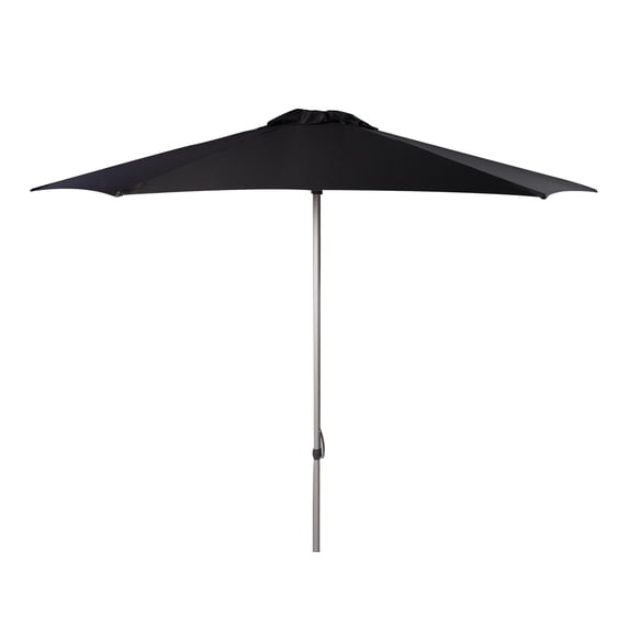 Safavieh Hurst 9' Market Crank UV Resistant Patio Umbrella, Black