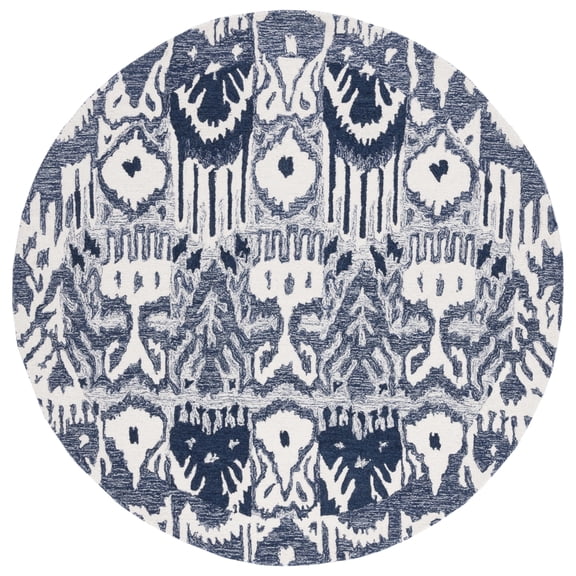 Safavieh IKT651M Ikat Blue / Ivory