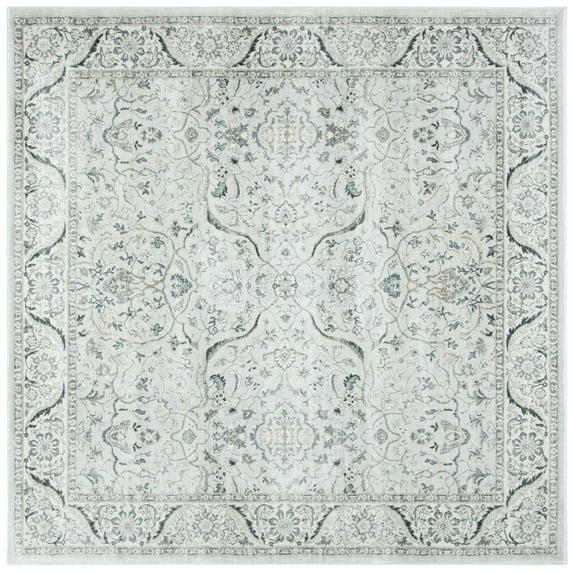SAFAVIEH Isabella Kuzman Oriental Area Rug, Light Grey/Cream, 6'7" x 6'7" Square