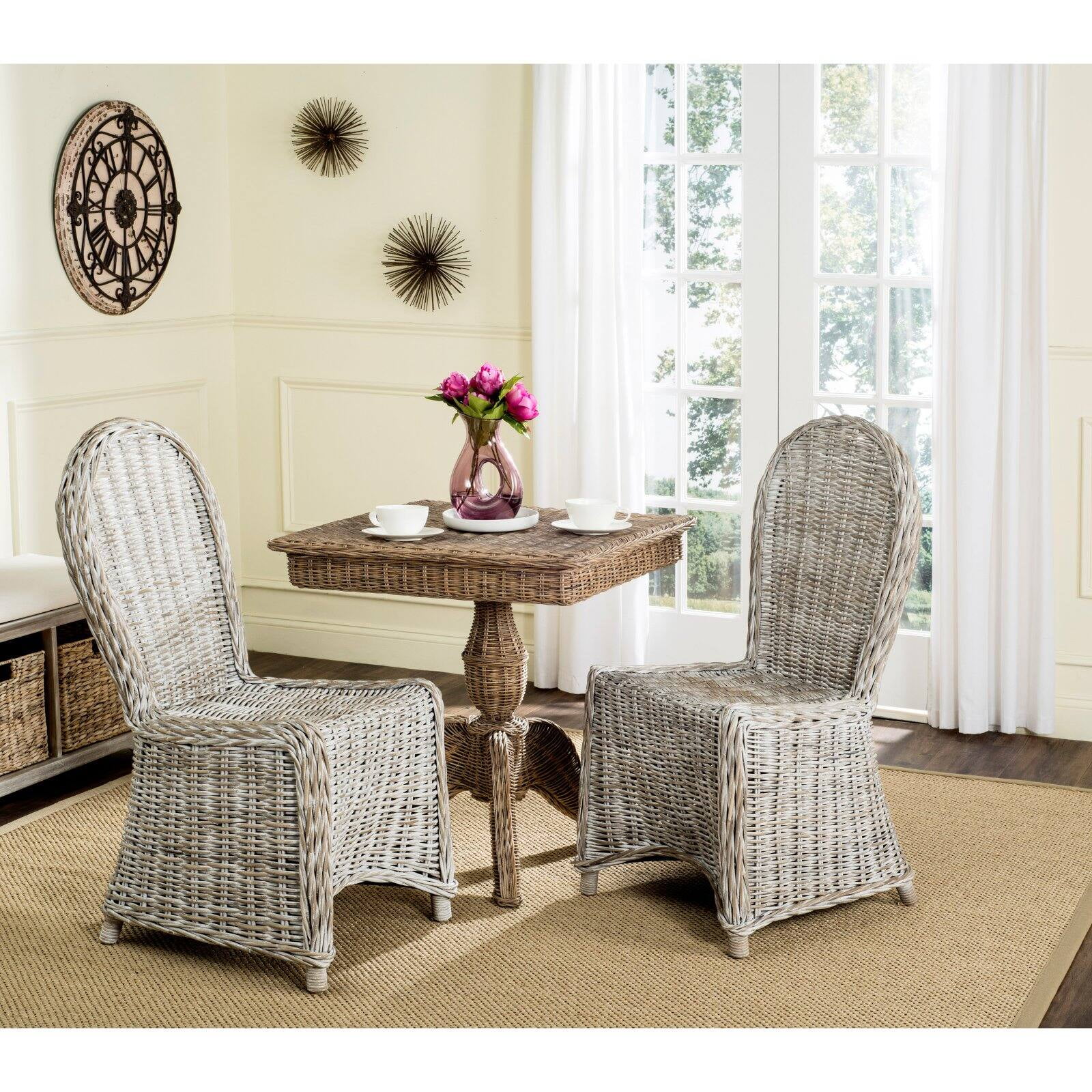 Safavieh Idola Wicker Dining Side Chair Set of 2 Walmart