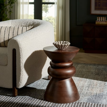 Safavieh Ignacio Modern Wood Round End Table, Walnut