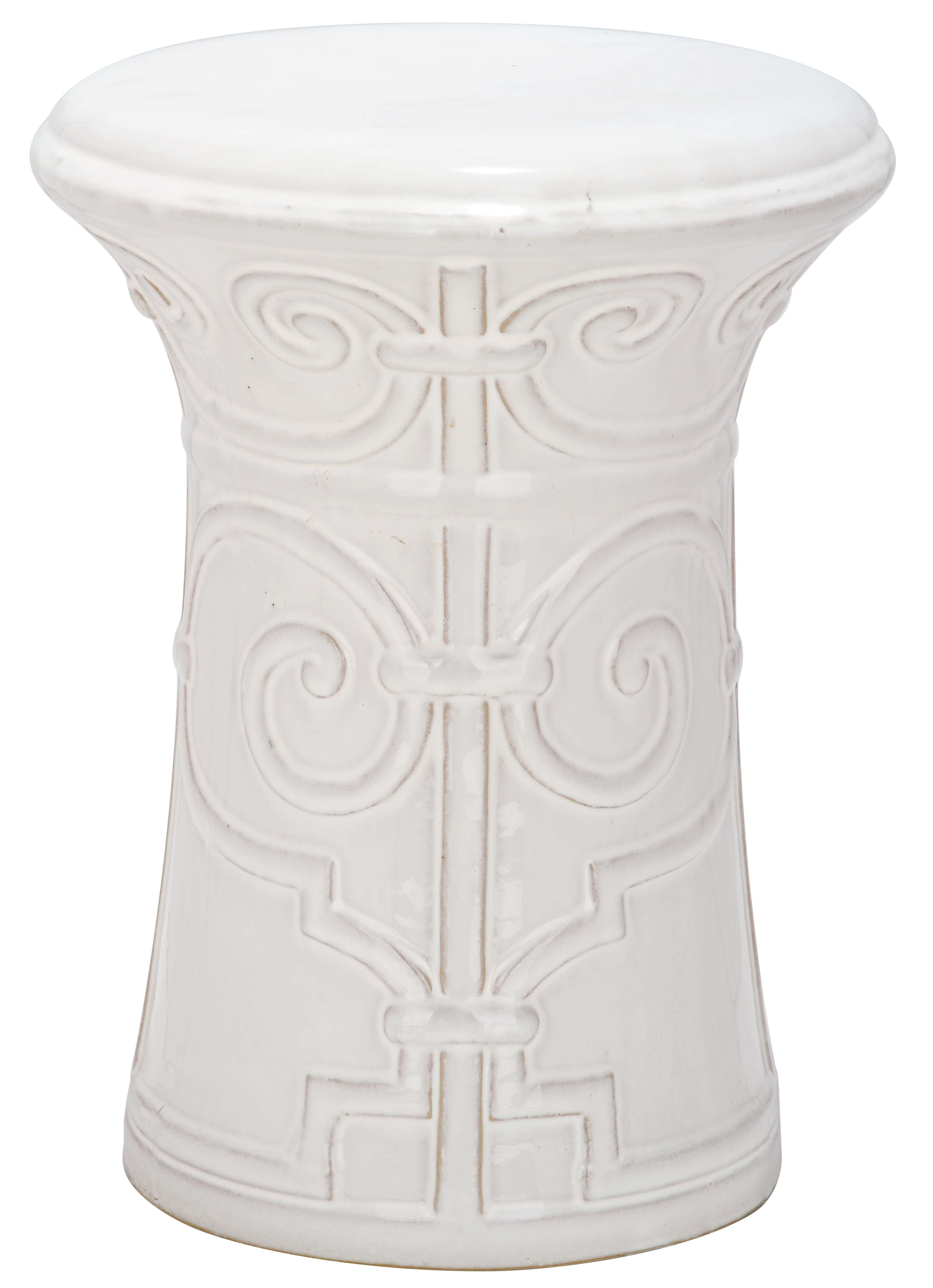 Safavieh Imperial Ceramic Indoor Outdoor Garden Patio Stool White