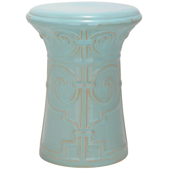 Safavieh LIGHT AQUA IMPERIAL SCROLL GARDEN STOOL