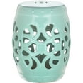thumbnail image 1 of Safavieh Imperial Vine Indoor/Outdoor Garden Patio Stool, Light Blue, 1 of 4