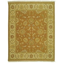SAFAVIEH Sumak Bevis Traditional Wool Area Rug, Gold/Ivory, 10' x 14'
