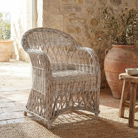 Safavieh INEZ WICKER CLUB CHAIR, SEA7000B