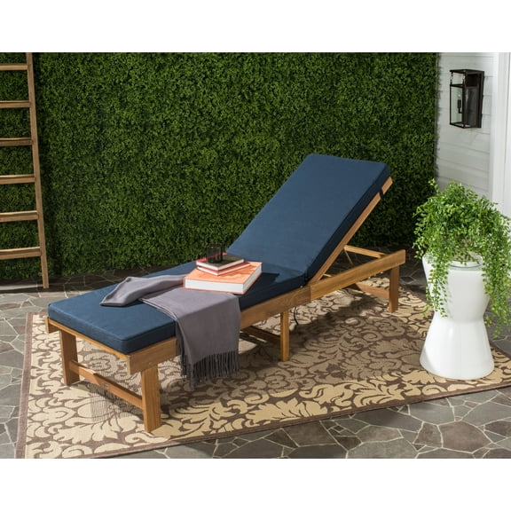Safavieh Inglewood Outdoor Modern Chaise Lounge Chair with Cushion