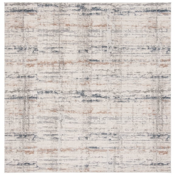 SAFAVIEH Invista Doncho Abstract Area Rug, Cream/Grey, 6'7" x 6'7" Square