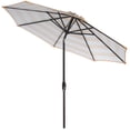 thumbnail image 1 of Safavieh Iris 9' Market Auto Tilt Patio Umbrella, Orange/White, 1 of 7