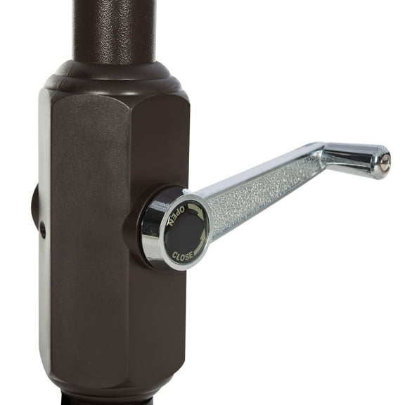 Safavieh Iris Fashion Line 6.5x10ft Rect Metal/Polyester Umbrella in Black/White