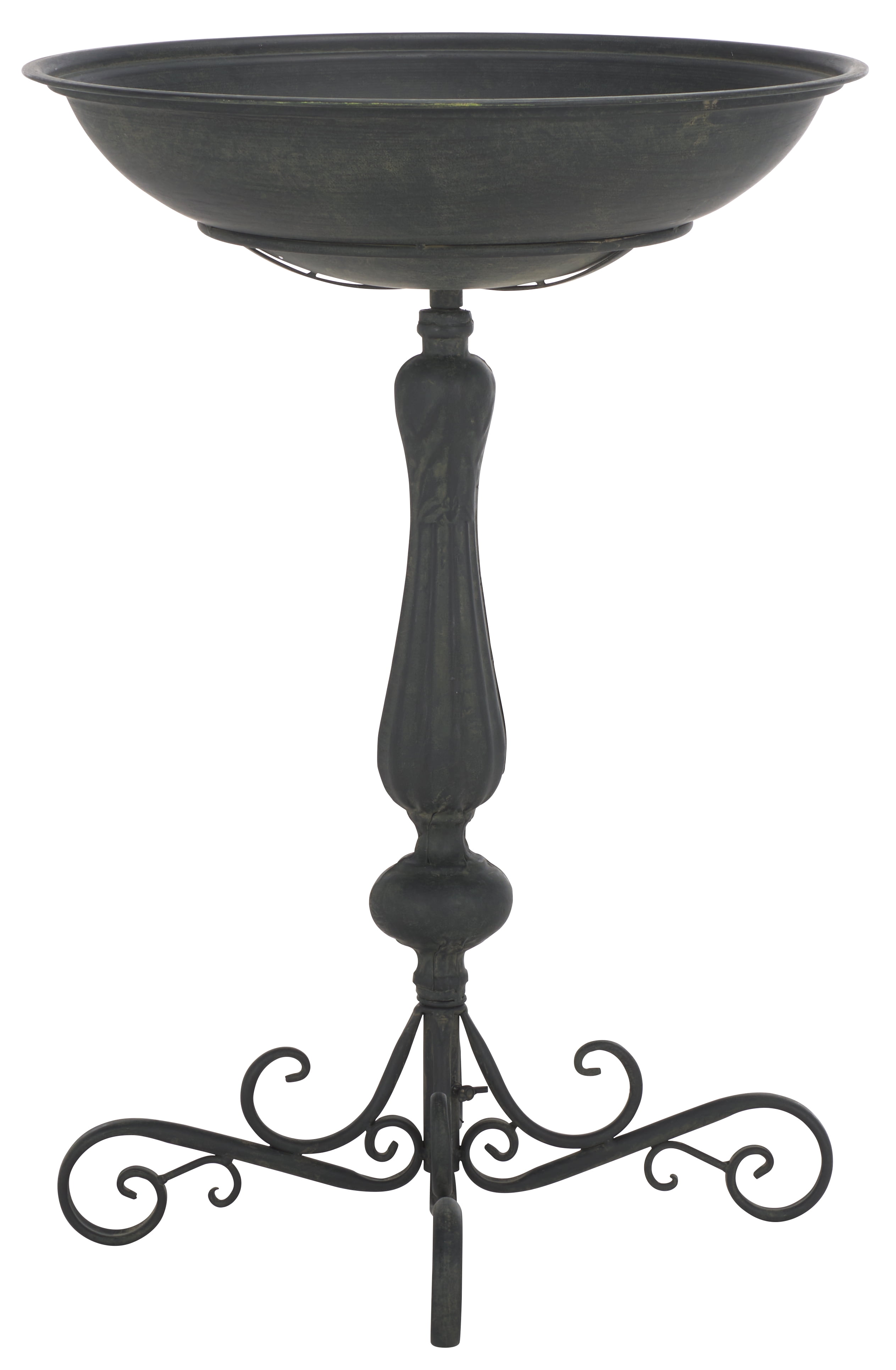Safavieh Orian Contemporary Freestanding Metal Bird Bath, Black