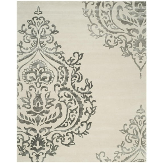 Safavieh Isaac Mizrahi 8' X 10' Hand Tufted Wool Rug in Ivory and Gray