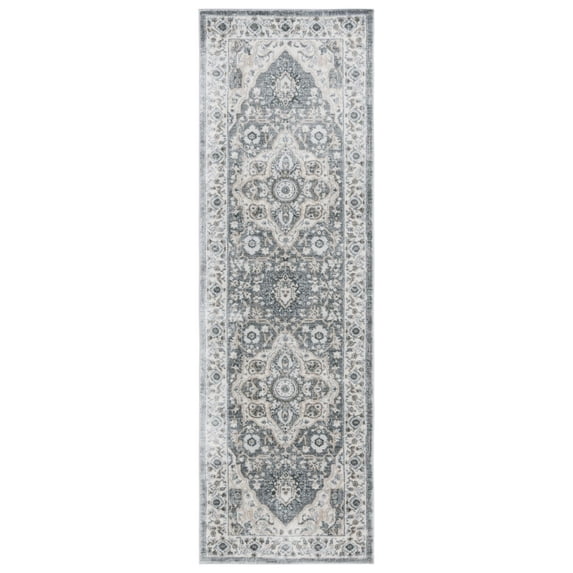 SAFAVIEH Isabella Patrick Oriental Runner Rug, Grey/Cream, 2'2" x 5'