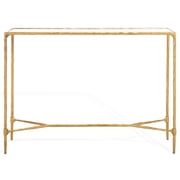 Safavieh Isabellina Iron and Glass Console Table in Brass / Clear