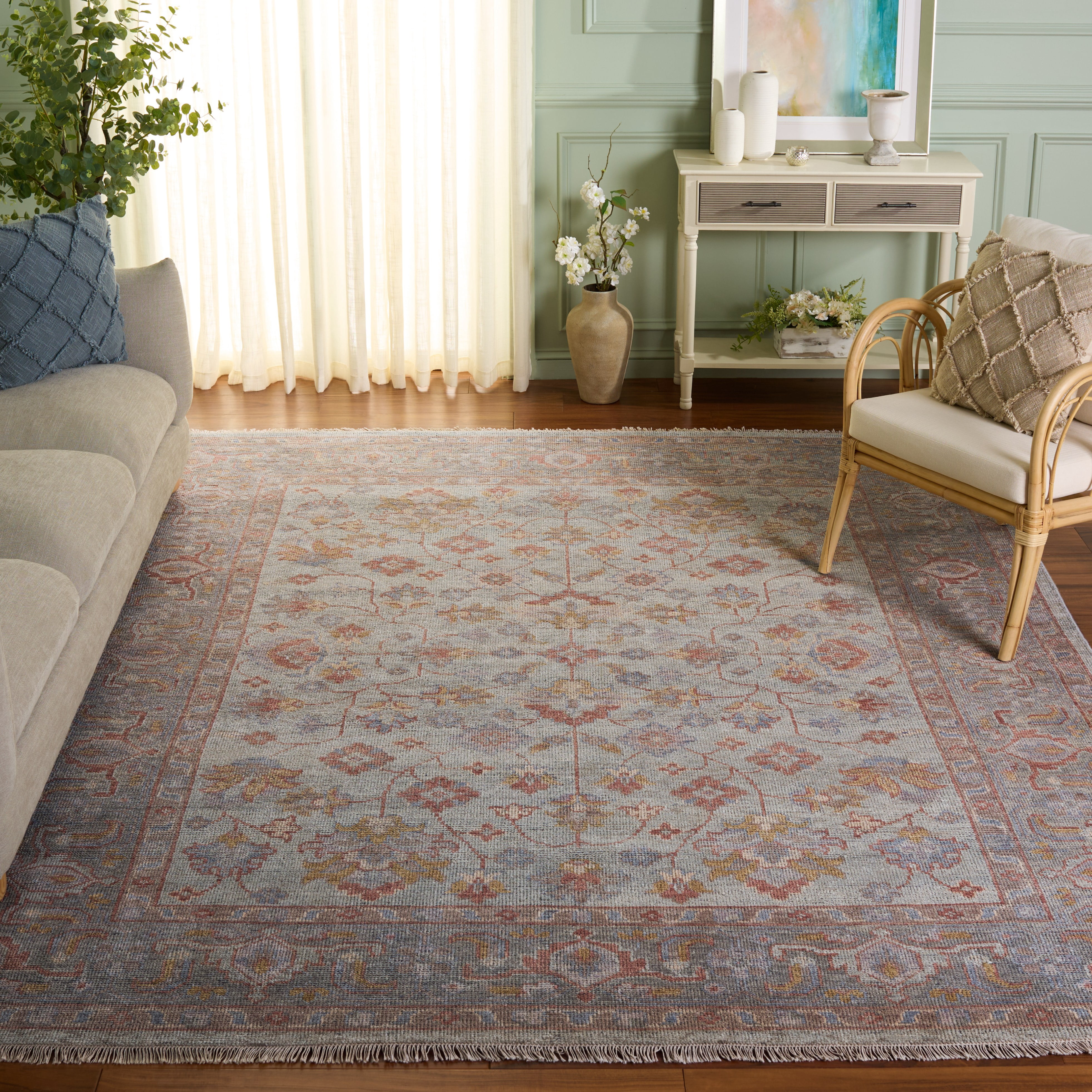 Safavieh Izmir Wardell Floral Area Rug, Blue/Gray, 10' x 14'
