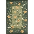 thumbnail image 1 of Country/Floral Rug - Jardin Wool Pile -Green/Multi-Color:Green/Multi,Design:Country/Floral,Shape:Medium Rectangle,Size:5' x 8', 1 of 2