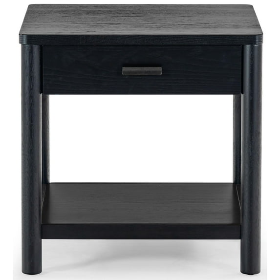 Safavieh Jaylessa Solid Wood 1 Drawer End Table in Black