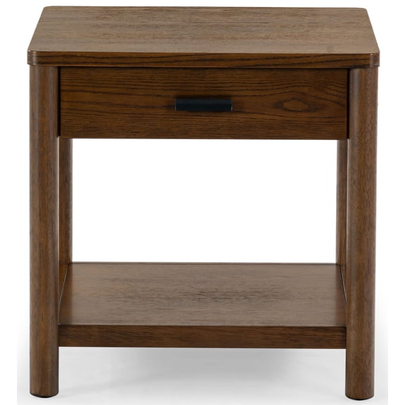 Safavieh Jaylessa Solid Wood 1 Drawer End Table in Medium Oak