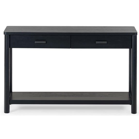 Safavieh Jaylessa Solid Wood 2 Drawer Console Table in Black