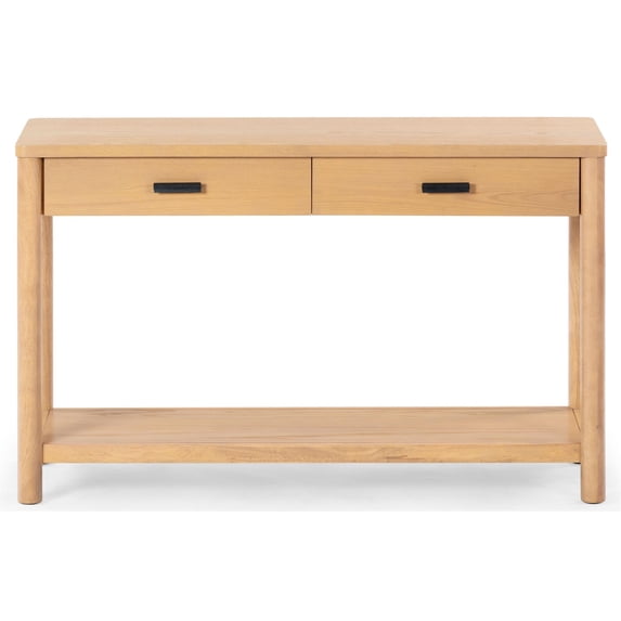 Safavieh Jaylessa Solid Wood 2 Drawer Console Table in Natural