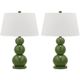 thumbnail image 1 of Safavieh Jayne Three Sphere Glass Lamp (Set Of 2) in Green, 1 of 7