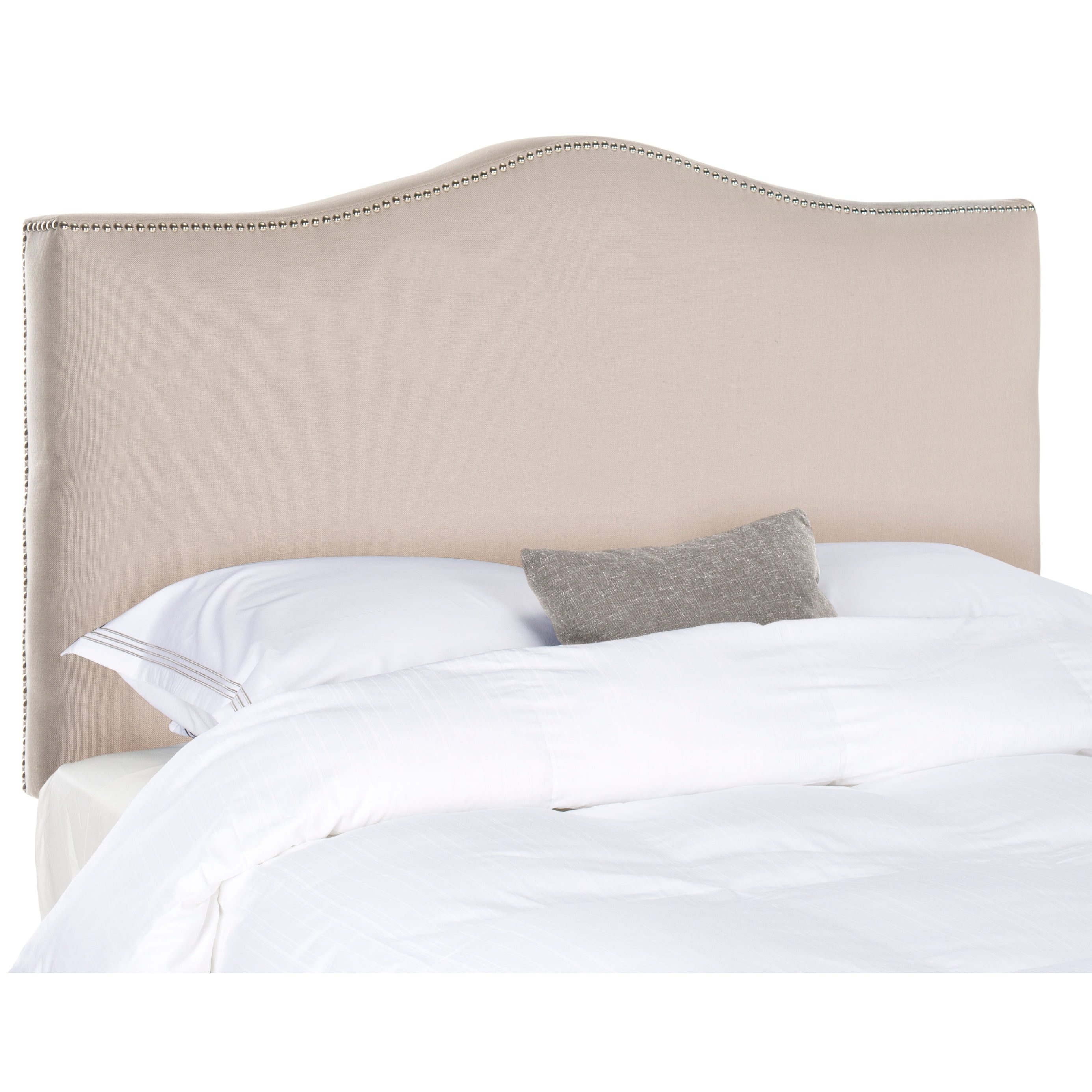 Safavieh Jeneve Retro Winged Upholstered Headboard, Full, Taupe