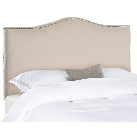 Safavieh Jeneve Retro Winged Upholstered Headboard, Full, Taupe