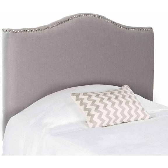Safavieh Jeneve Retro Winged Upholstered Headboard, Twin, Arctic Grey