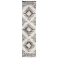thumbnail image 1 of SAFAVIEH Jericho Marjan Aztec Polyester Shag Runner Rug, Black/Rust, 2'2" x 6', 1 of 8