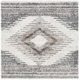 thumbnail image 1 of SAFAVIEH Jericho Marjan Aztec Polyester Shag Area Rug, Black/Rust, 3' x 3' Square, 1 of 8