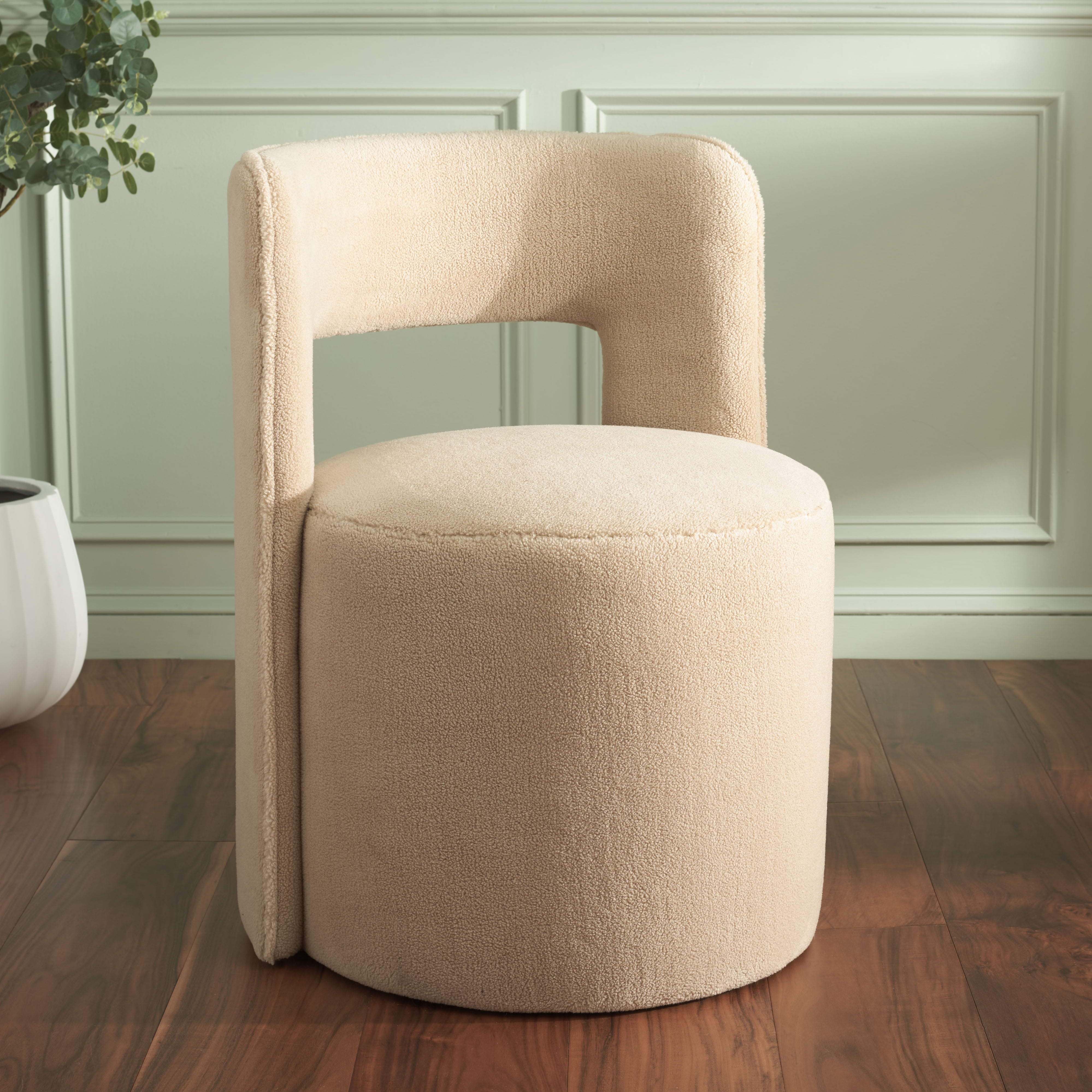 Safavieh Jojo Modern Wood and Fabric Dining Side Chairs, Beige